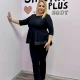 Макси черна официална туника пеплум с кожа, големи размери
