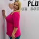 Ежедневна едноцветна макси туника в  циклама, големи размери