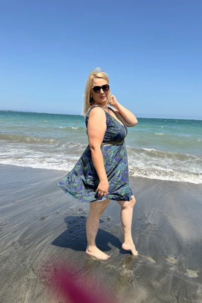 PLUS SIZE Макси бански големи размери - рокличка за къпане, TROPIC