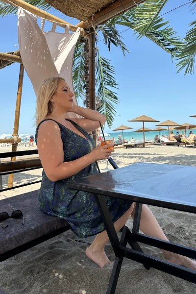 PLUS SIZE Макси бански големи размери - рокличка за къпане, TROPIC
