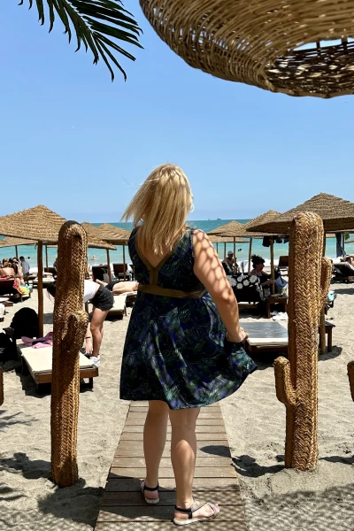 PLUS SIZE Макси бански големи размери - рокличка за къпане, TROPIC