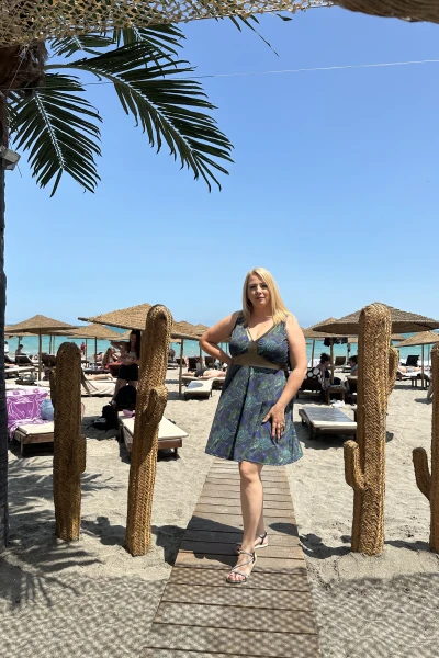 PLUS SIZE Макси бански големи размери - рокличка за къпане, TROPIC