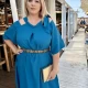 Официална макси дълга рокля в морско синьо ВАЯ
