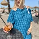 Официална макси дълга рокля в морско синьо ВАЯ