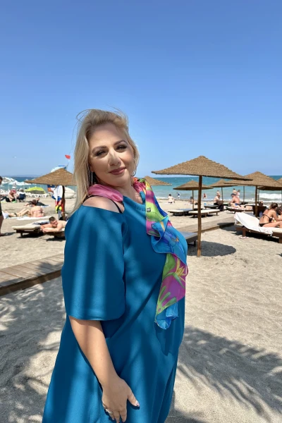 Официална макси дълга рокля в морско синьо ВАЯ