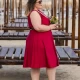 PLUS SIZE макси бански в големи размери  долна част поличка за плаж бордо