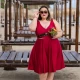 PLUS SIZE макси бански в големи размери  долна част поличка за плаж бордо