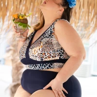  PLUS SIZE Макси бански големи размери - две части